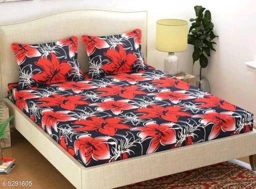Stylish Polycotton 90x90 Double BedSheets